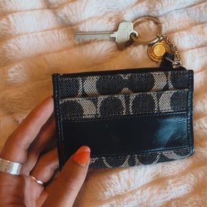 Coach card holder and key ring